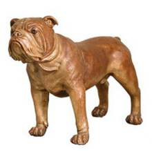 High quality life size animal sculpture Bronze Bulldog Statue